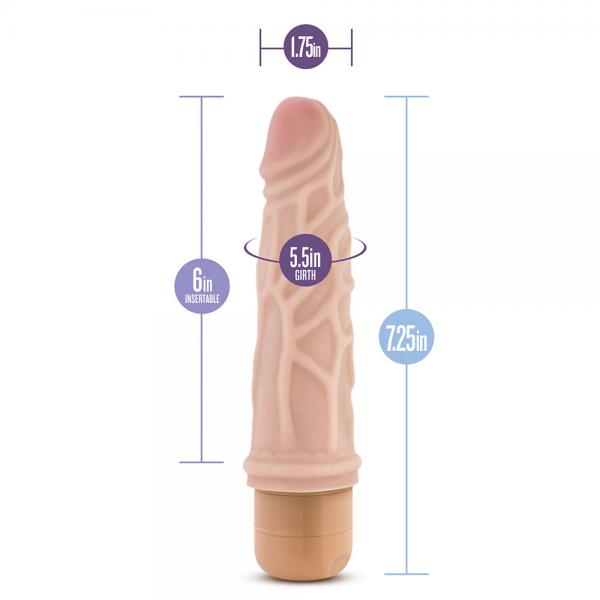 Dr. Skin Cock Vibe 3 Vibrating Cock 7.25 Inches