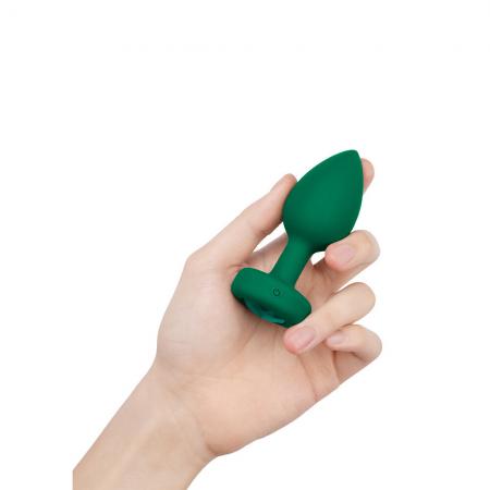 b Vibe Remote Control Vibrating Jewel Butt Plug Emerald